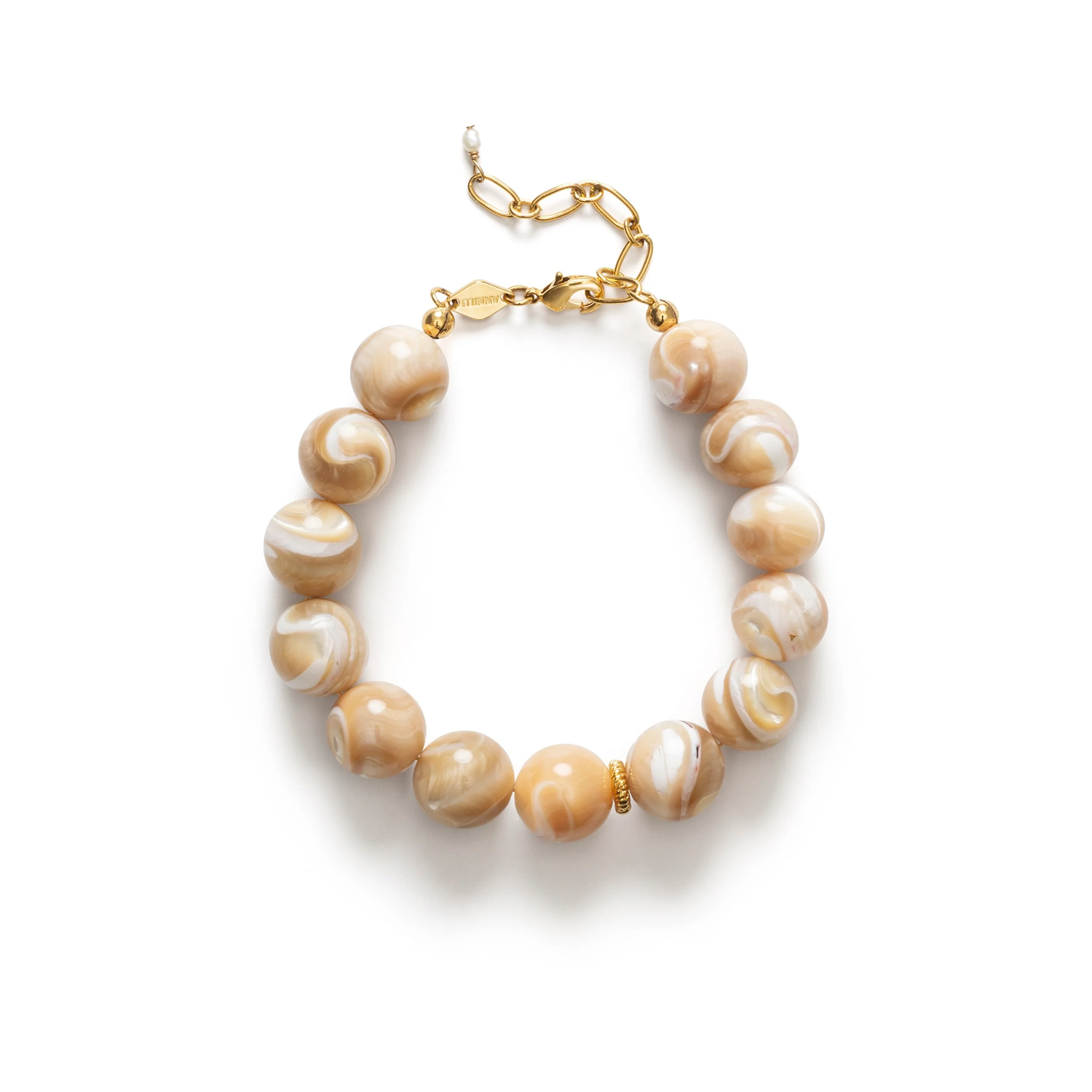 Jetset Gems Bracelet Cream Armbånd